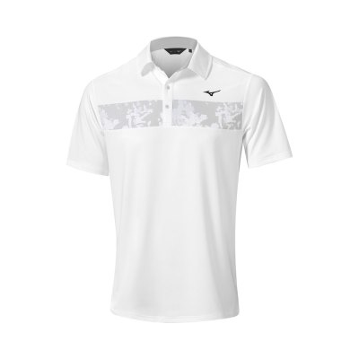 Camisa Polo Mizuno Floral ST Hombre - Blancos - Chile M579LCXBWJ